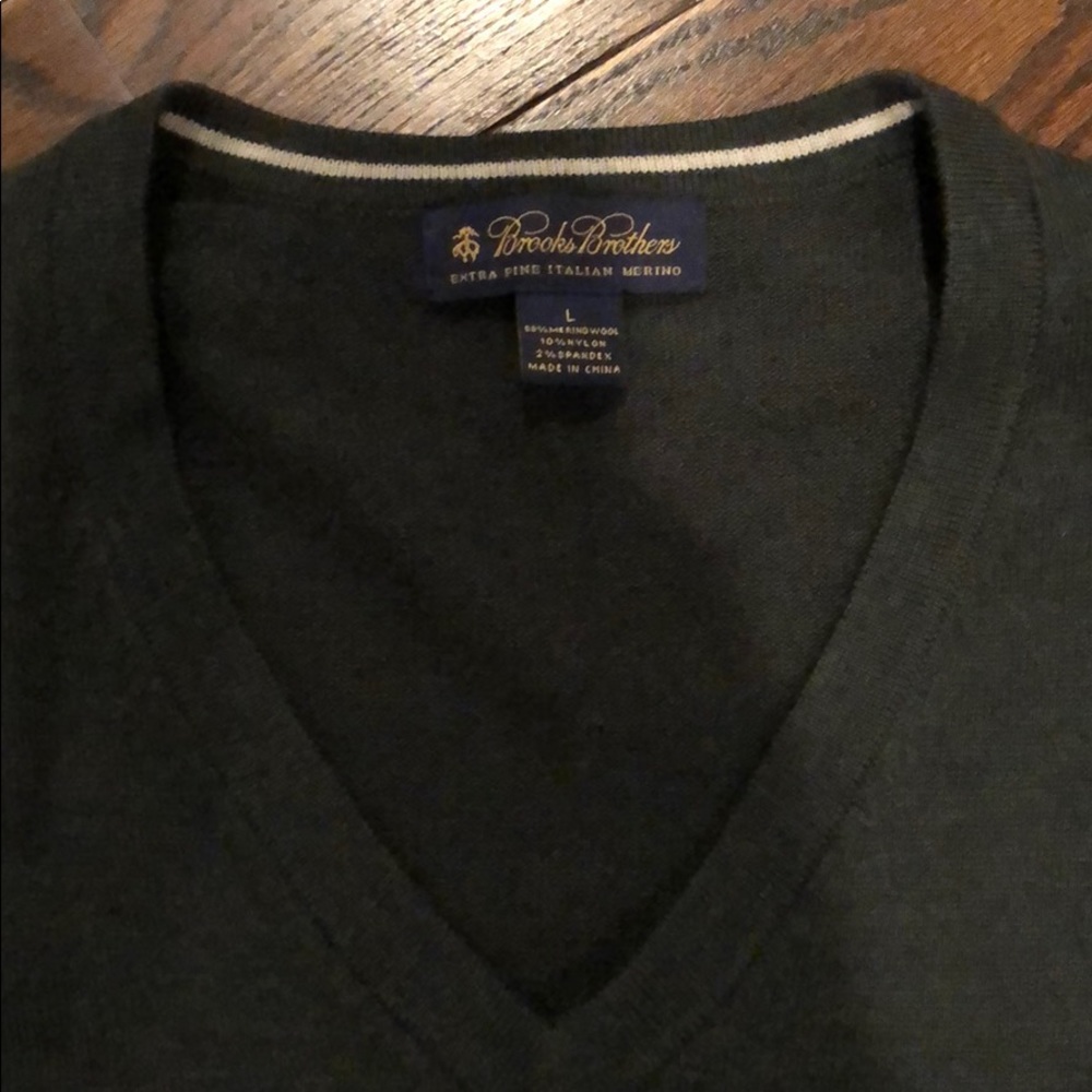 V-neck merino wool sweater
